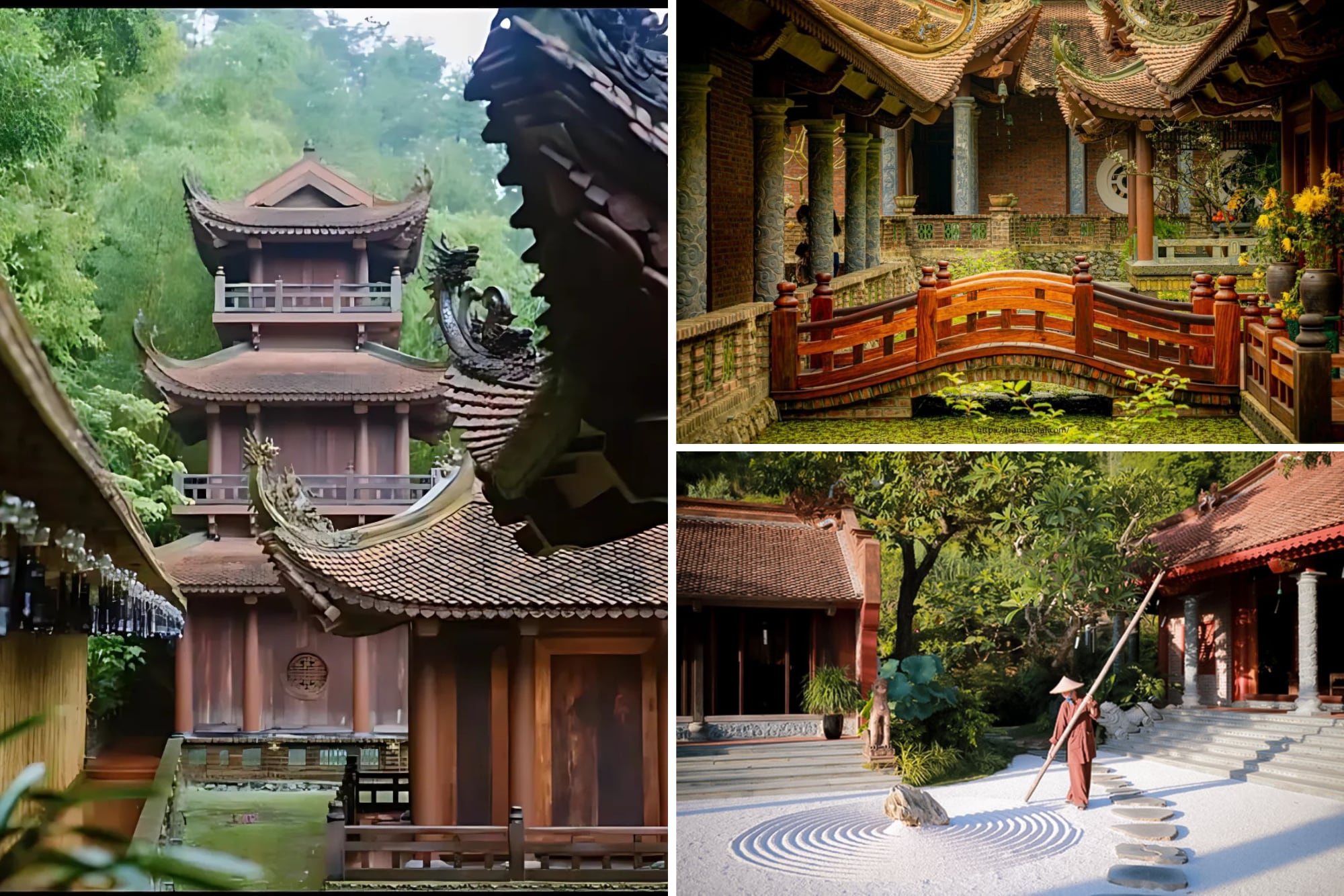 Kiến trúc của chùa Địa Tạng Phi Lai ở Hà Nam mang hơi thở hoài niệm, không gian tĩnh lặng giúp con người cảm thấy bình yên
